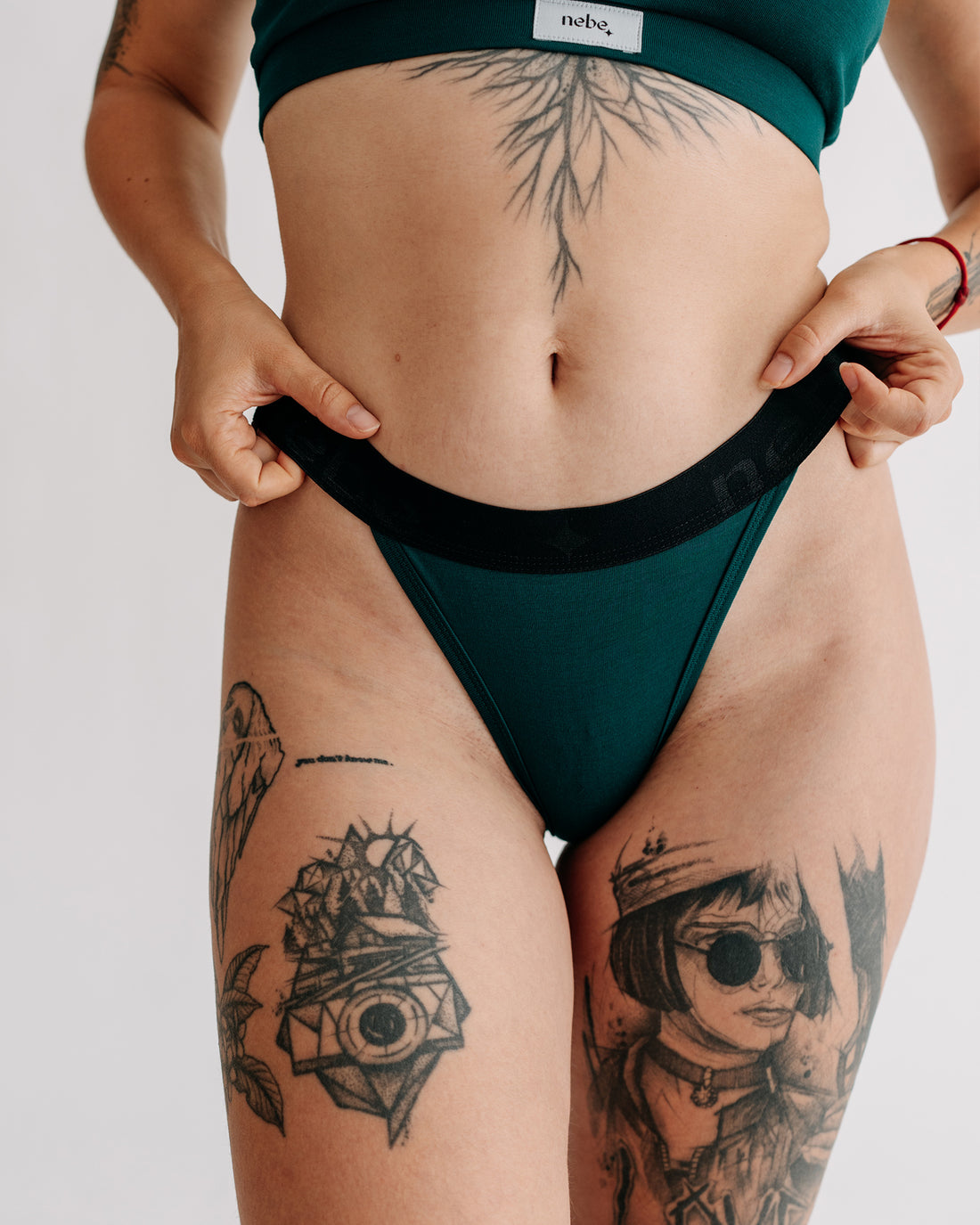 bambusové brazilky Aura, tmavě zelená | polární záře, detail 